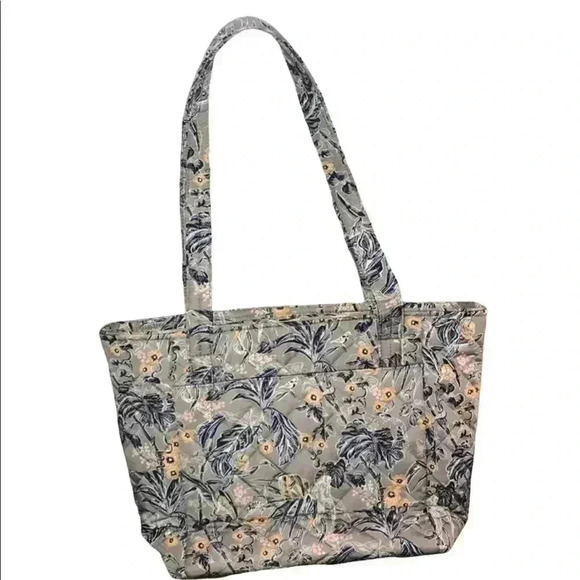 EUC 🔥Vera Bradley Small Tote Bag, Performance Twill in Rain Forest Toile - Picture 10 of 13